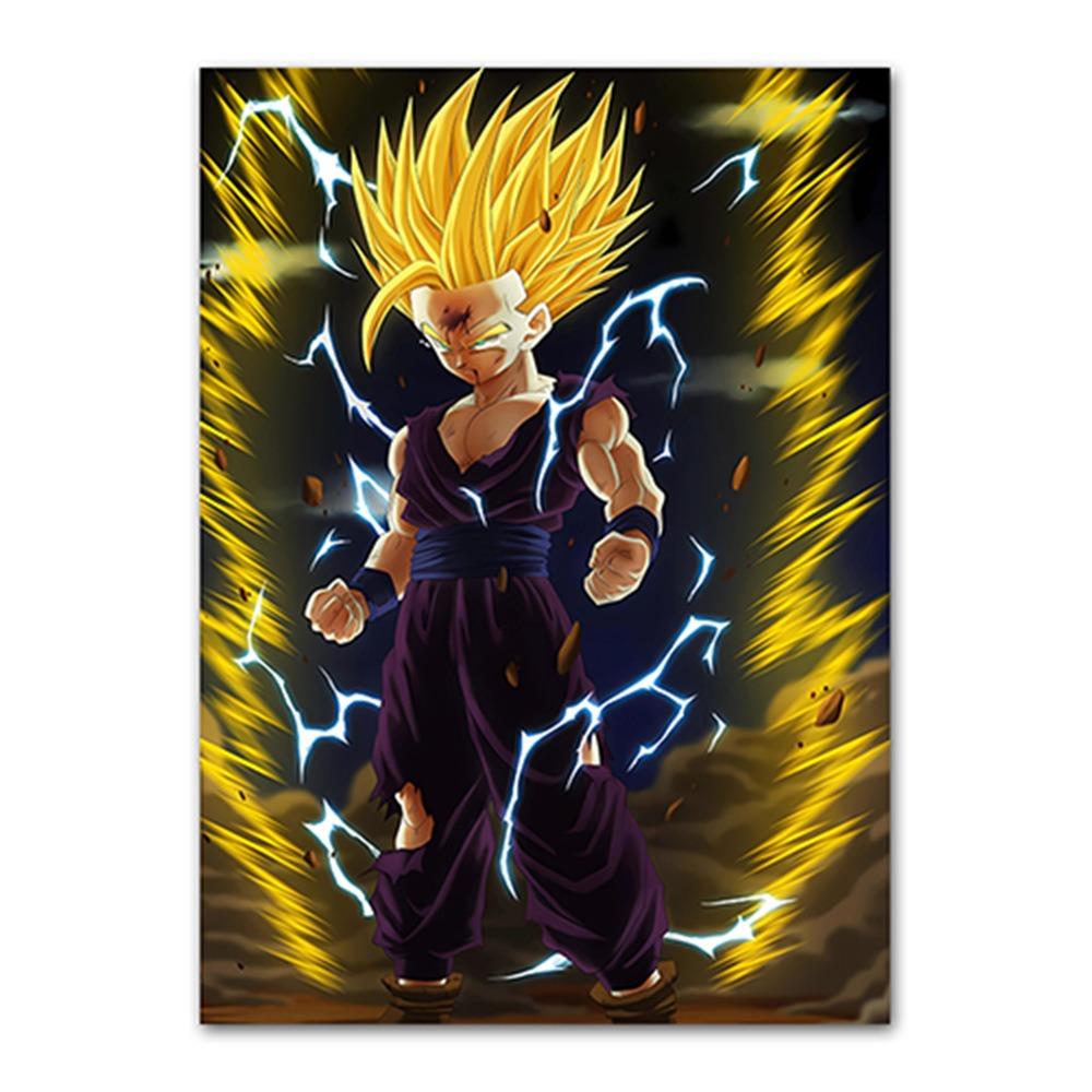 Japanese Modern Anime Retro Dragon Ball Poster Goku Gohan Vegeta Piccolo Friza Canvas Painting Print Wall Art Children Gift