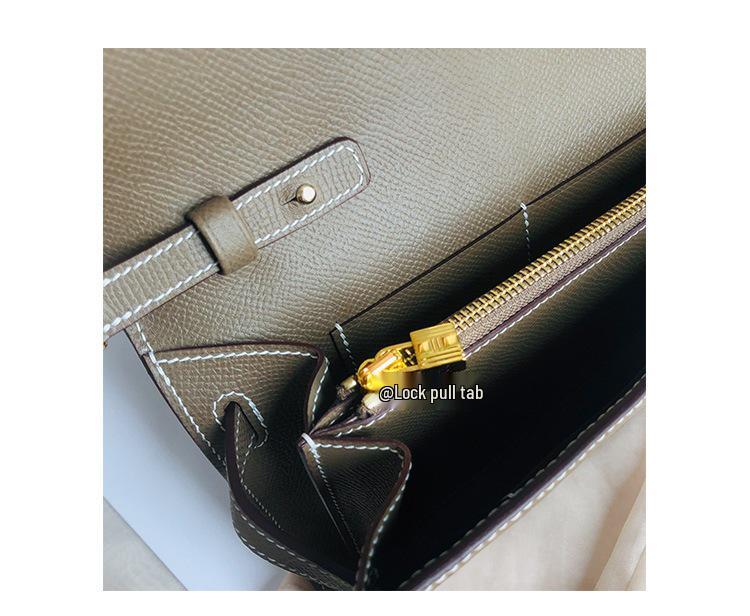 2025 Mini Kelly Geldbörse: Modische Crossbody- und Handtasche aus Palmenkornleder