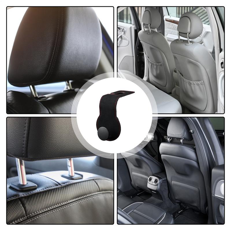 Car Seat Headrest Hooks Reusable Car Bag Hooks Headrest Purse Hooks Soft Storage Organizer For Clothes Carry Bags Umbrellas