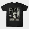 T-shirt Homme Noir Imprimé Alice In Chains Impression par Transfert sans Découpe Coton Tshirt
