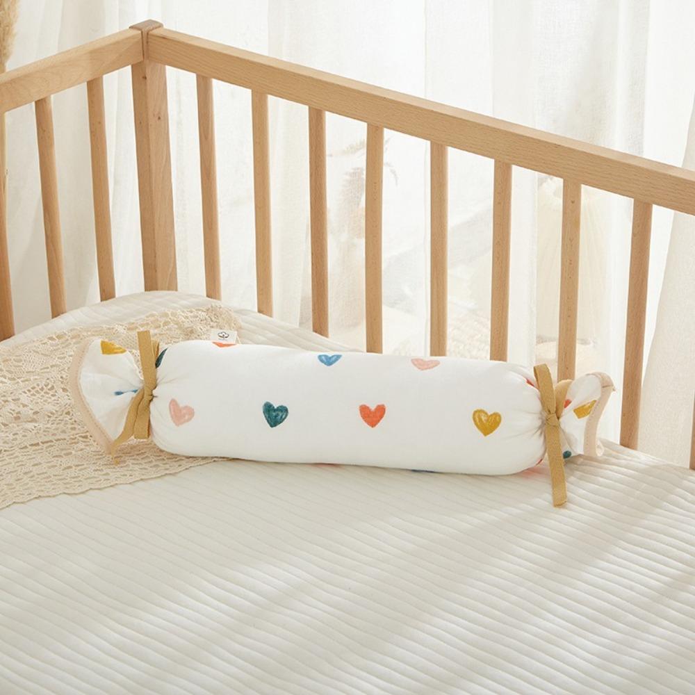 Side Lying Candy Gauze Pillows Washable Cylindrical Pillow Seersucker Pillow 0-6-12 Months