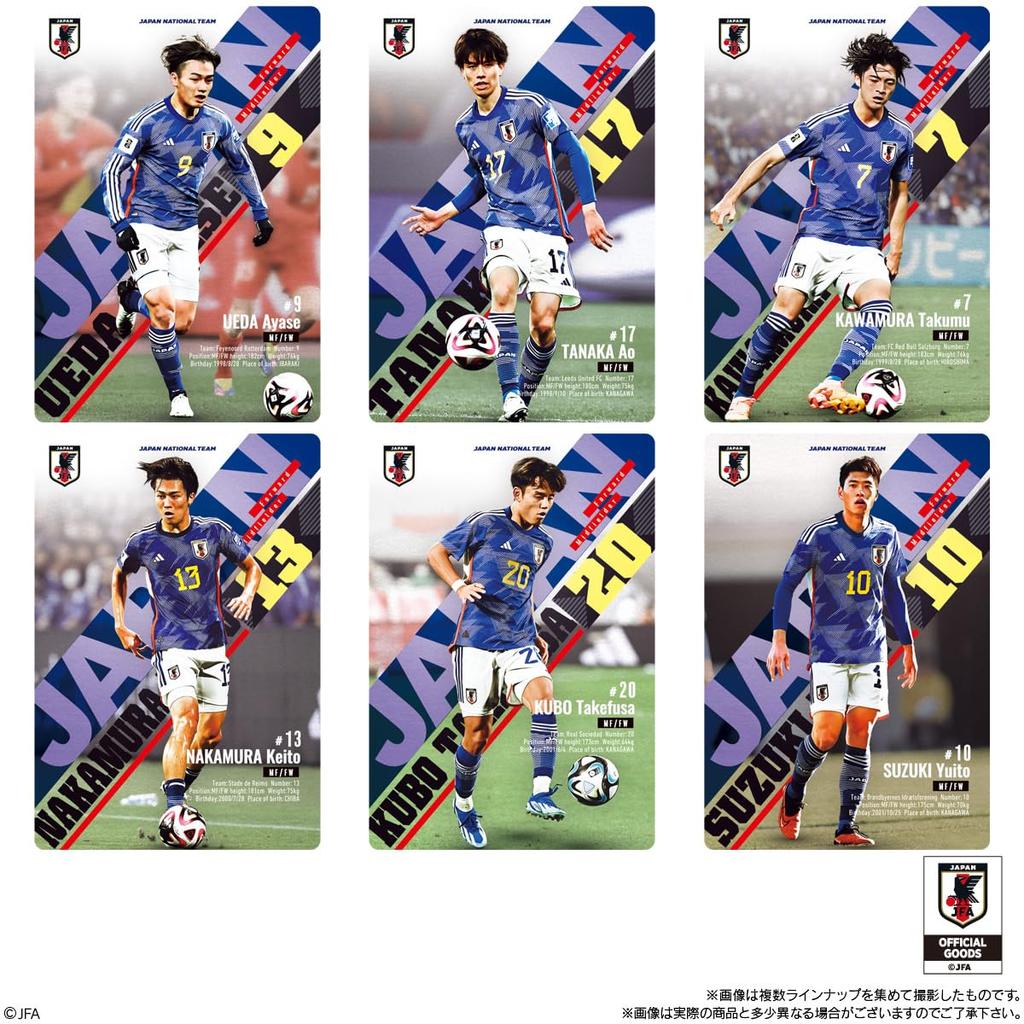 Bandai Twin Wafers Japan National Football Team Ver. (20 Pieces) Candy Toy/Semi-Chocolate (Japan National Football Team)