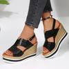 Fashion 2025 Fashion Ladies Shoes Open Toe Women's Sandals Summer Casual Plus Size Buckle Strap Comfortable Best Seller Wedge Sandals
