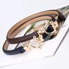 Womens Adjustable Pu Leather Belt With Metal Buckle For Office And Casual Wear