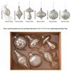 Joymerry Christmas Glass Tree Ornaments Gift Box Set With Lighttransmitting Design For Holiday Decor