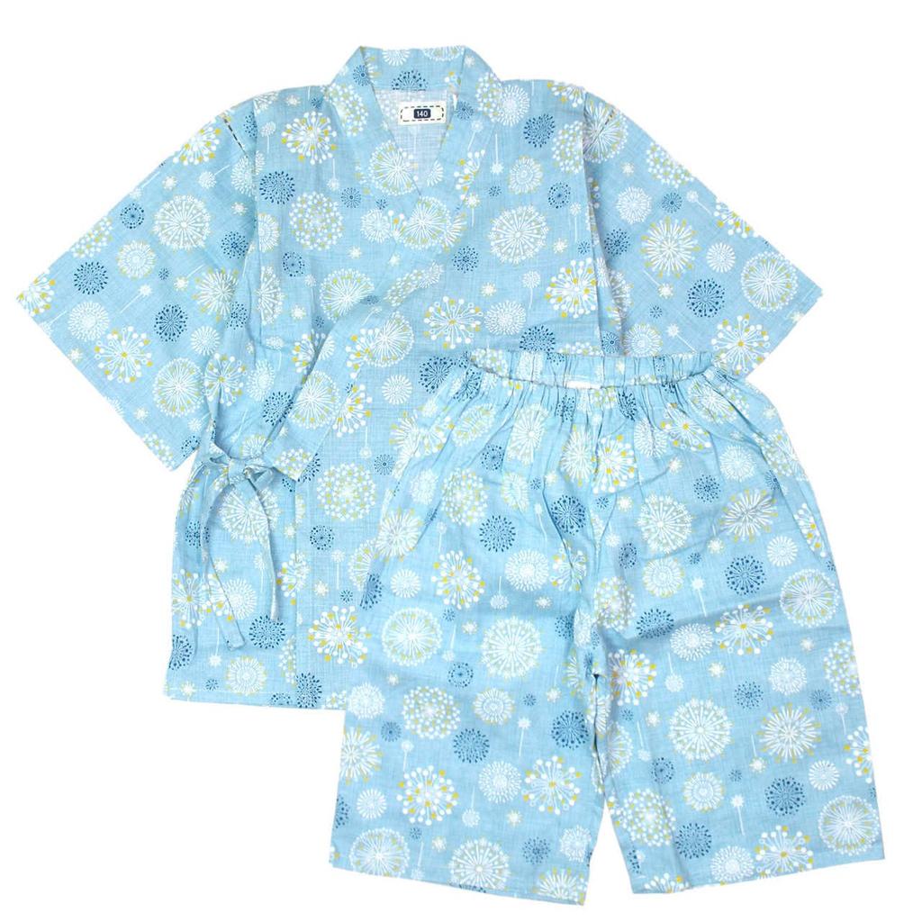 Cotton Jinbei Set with Fireworks Elastic Made in Southern Cross Saxe 160cm Boys' 100% Pattern, Waist, Japan, Fabric, Color,