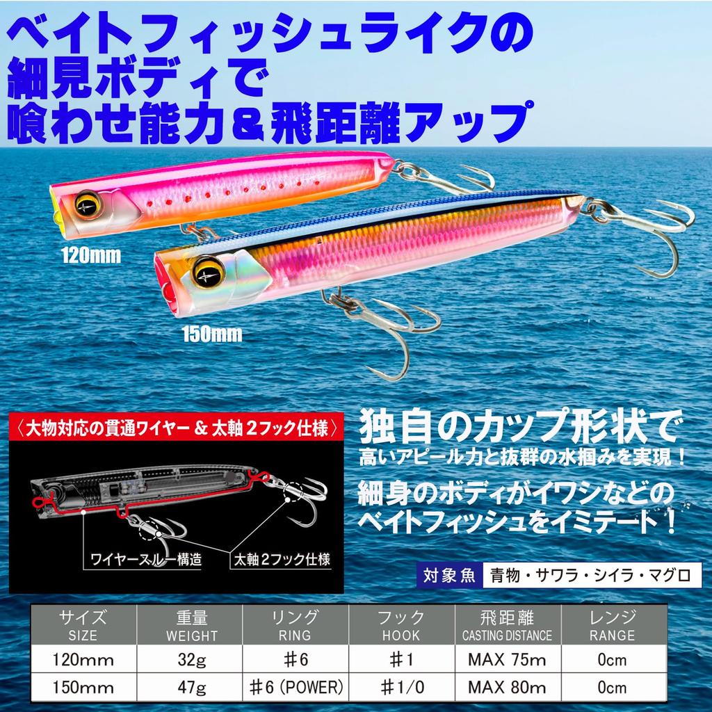 DUEL Sonic Boom SB Pop 120mm Floating Pink Sardine for Shore and Offshore Use