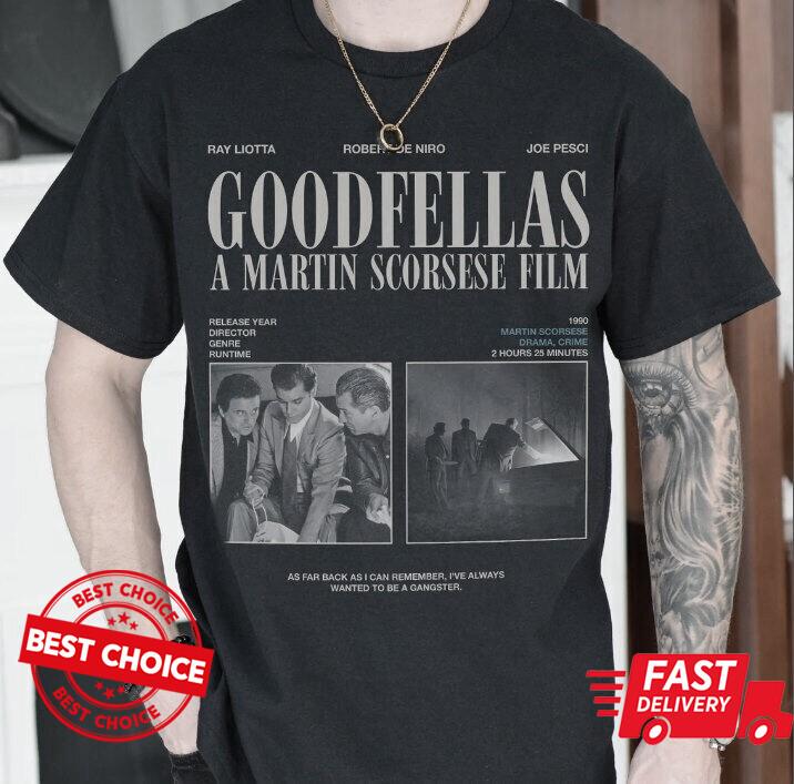 26 Goodfellas Movie T-Shirt  Retro Martin Scorcese Shirt S-3XL Q8327 Unisex T-Shirt XXXL