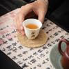 Natural Tea Cup Mat Round Loofah Mat Tea Set Accessories Teapot Pad  Teapot