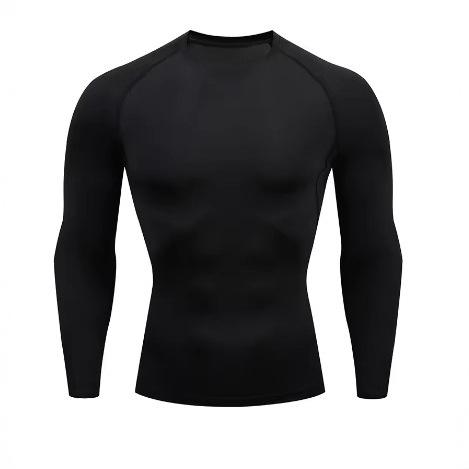 Men's Compression Running T-Shirt Fitness Tight 3D Long Sleeve Sports Shirt Training Jogging Top Sportswear T-Shirt
