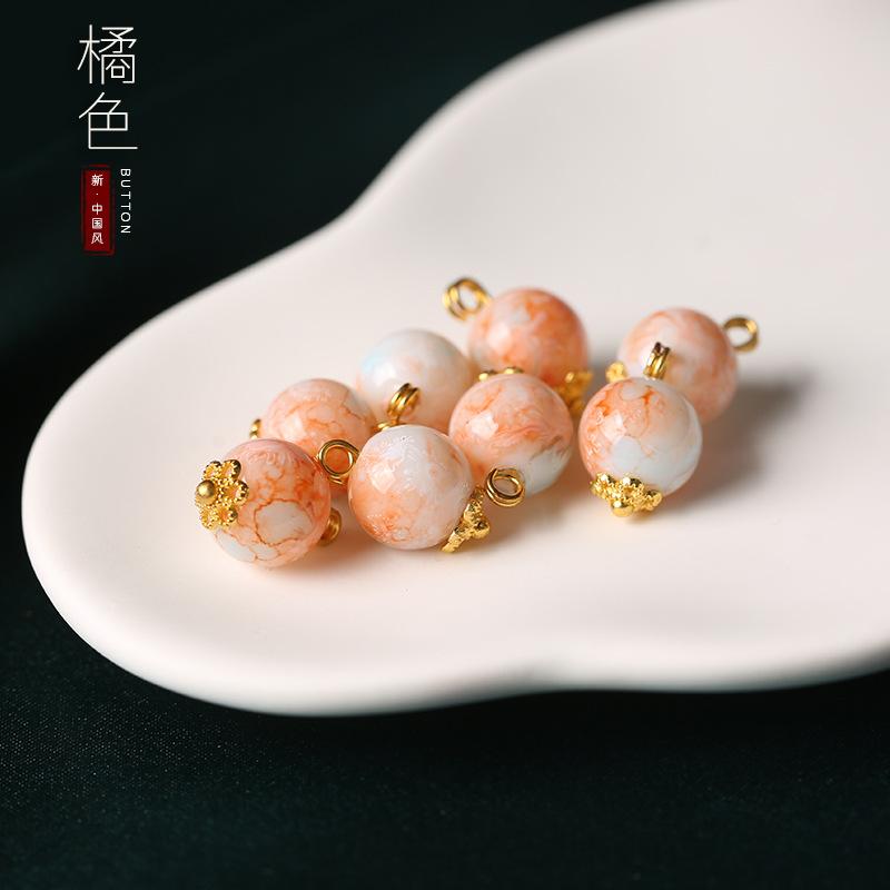 Imitations-Jade-Knöpfe Chinesischer Stil Scheibenknöpfe Cheongsam Tang-Stil Hanfu-Knöpfe Neue Chinesische Bluse Top Glas-Knöpfe