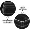 Rectangle Transparent Cookie Box Clear Plastic Candy Chocolate Nougat Peanut Brittle Storage Packaging for Birthday Wedding