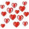 15 Valentine's Day 3D Heart-shaped Hanging Ornament Red Heart Hanging Ornament with Red Ribbon Party Supplies Suitable for Indoor and Outdoor Bridal