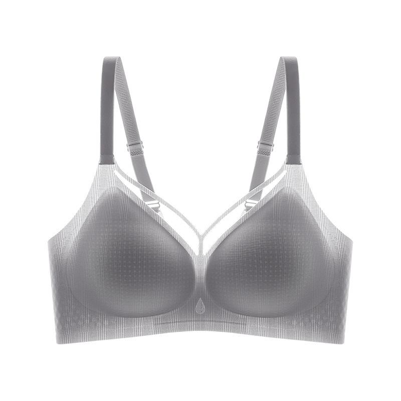 Ice Silk Hollow Underwear Simple Anti-sagging Small Chest Gathering Underwear Adjustment Type Sexy Ultra-thin Breathable