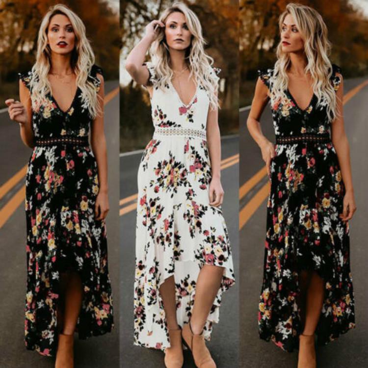 bohemian floral maxi dress