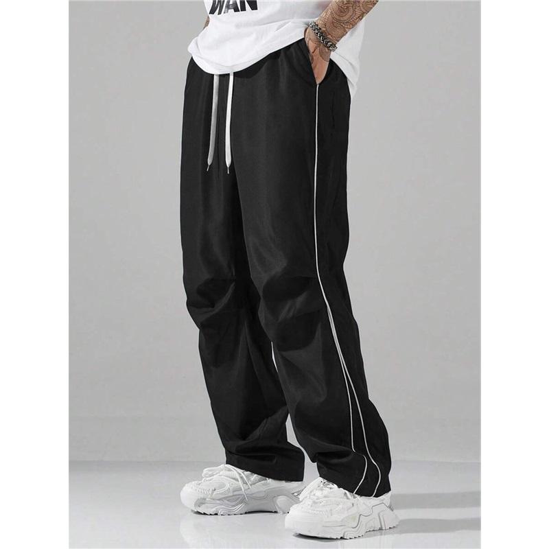 Mens Spring Summer High Street Vintage Tactical Pants Casual Pants Loose Straight Leg Joggers Fashionable Outdoor Wear