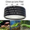 4Pcs 37-82mm +1 +2 +4 +10 Optical Glass SLR Camera Macro Lens Close-up Filters