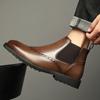 Chelsea boots men's Martin boots business style high-top leather shoes leather British boots Korean version short boots 2025 spring and autumn
