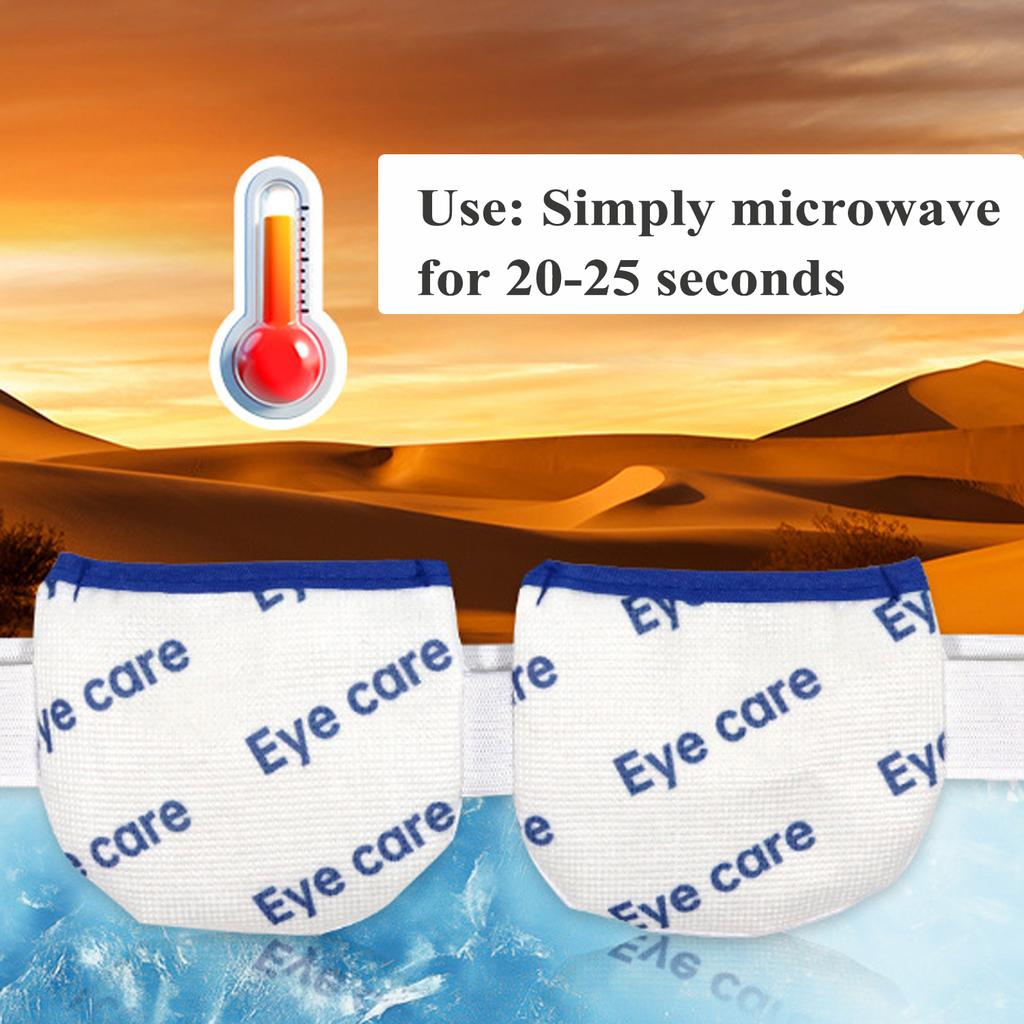 Heated Eye Mask & Microwavable Eye Compress Gentle Steam Heat for Eye Comfort Soothing Relief for Dry Eyes Massage Pillow
