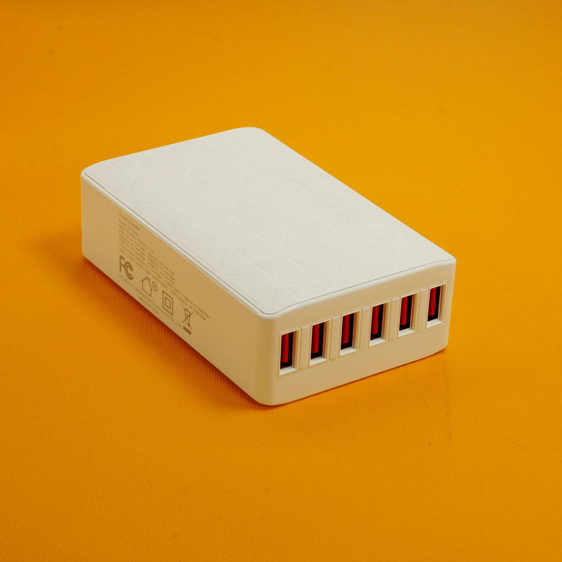 6-Port USB Charger 34W Multi-Function Adapter (US/EU/AU) US Standard белый