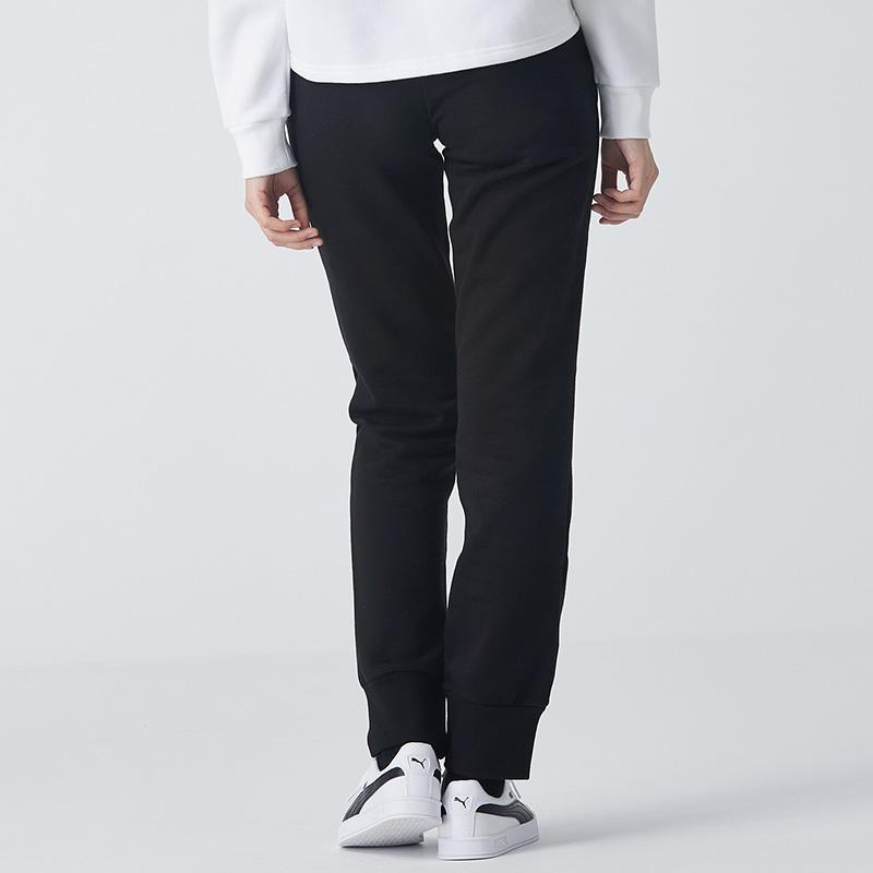Puma Running Training Fleece-Lined Breathable Casual Long Pants Women Bottoms Black 586548-01