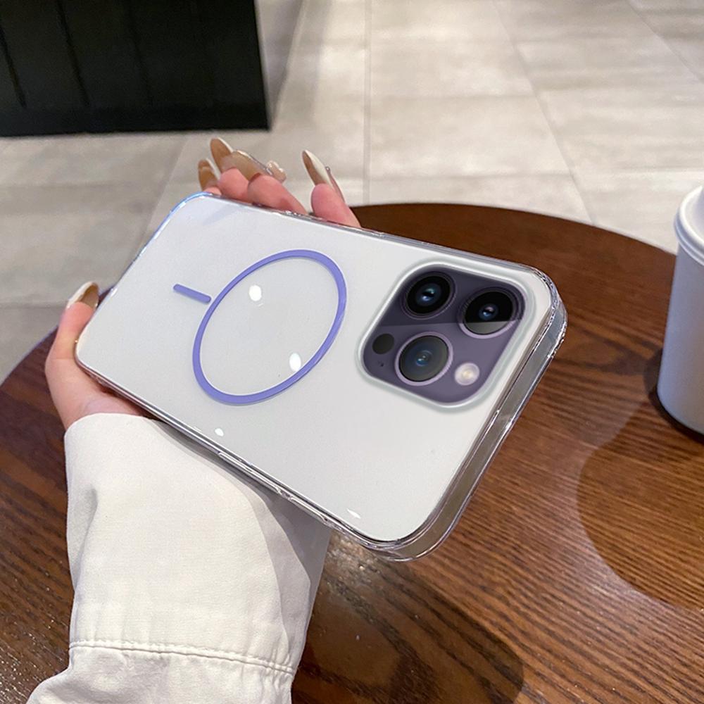 For iPhone 14 Pro Max Case Compatible with MagSafe Clear Slim PC Phone Back Cover