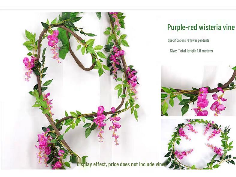 2-Meter Artificial Bamboo Leaf Garland - Green Hanging Rattan Vine for Decoration