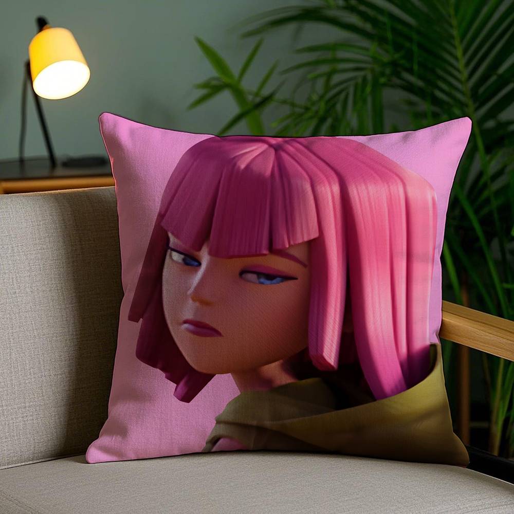 Game C-Clash Of C-clans Cute Fighting Pillow Case Sofa And Living Room Decorative Cushion Covers Dust-proof And Mite-proof F