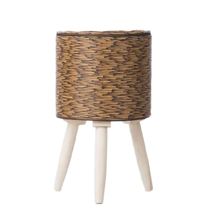 Practical Miniature Garden Accessories Flower Pot Container Holder Combining Functionality And Stylish Woven Appearance