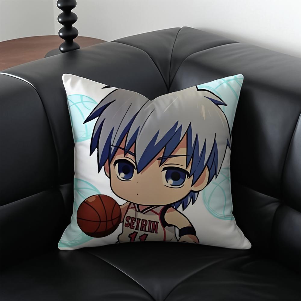 ANIME KKuroko no Basuke Cushion Cover Pillow Case Antidustmite Invisible zipper silky plush cushion