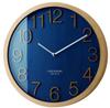 Interform Block CL-2940NV Radio-Controlled Wall Clock, Navy, Wood, 30cm Diameter