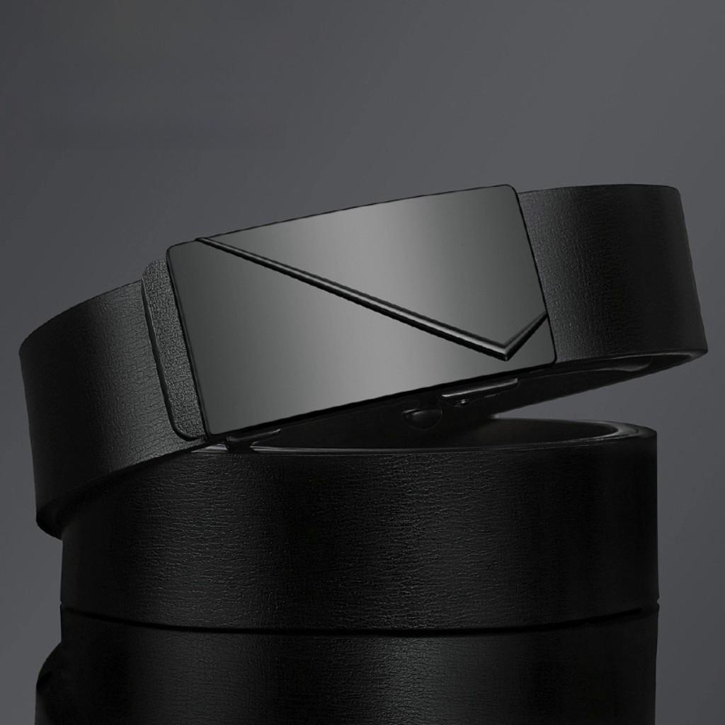 Black Classic Pu Belt With Alloy Closure And Minimalist Style For Attire Office