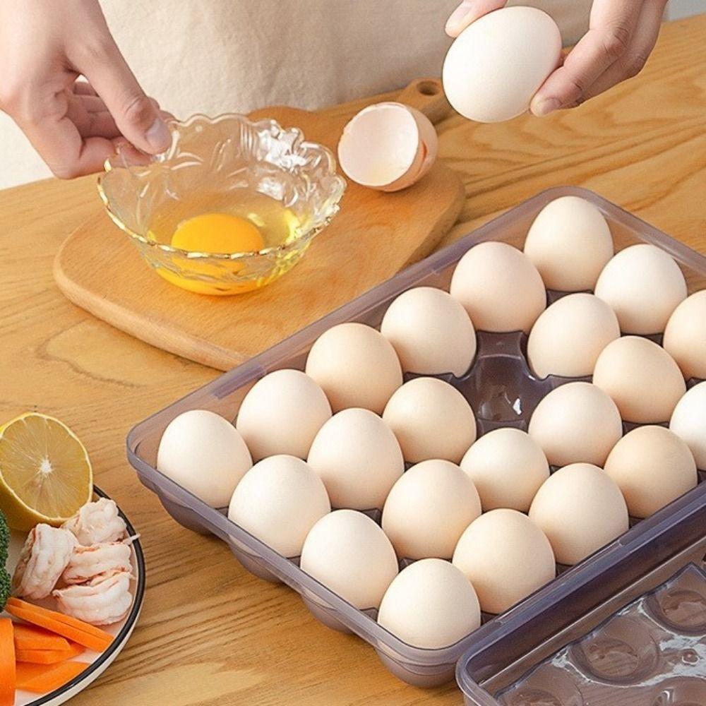 Anti-collision Egg Storage Box 6/15/24 Grids Egg Tray Refrigerator Egg Organizer  for Kitchen
