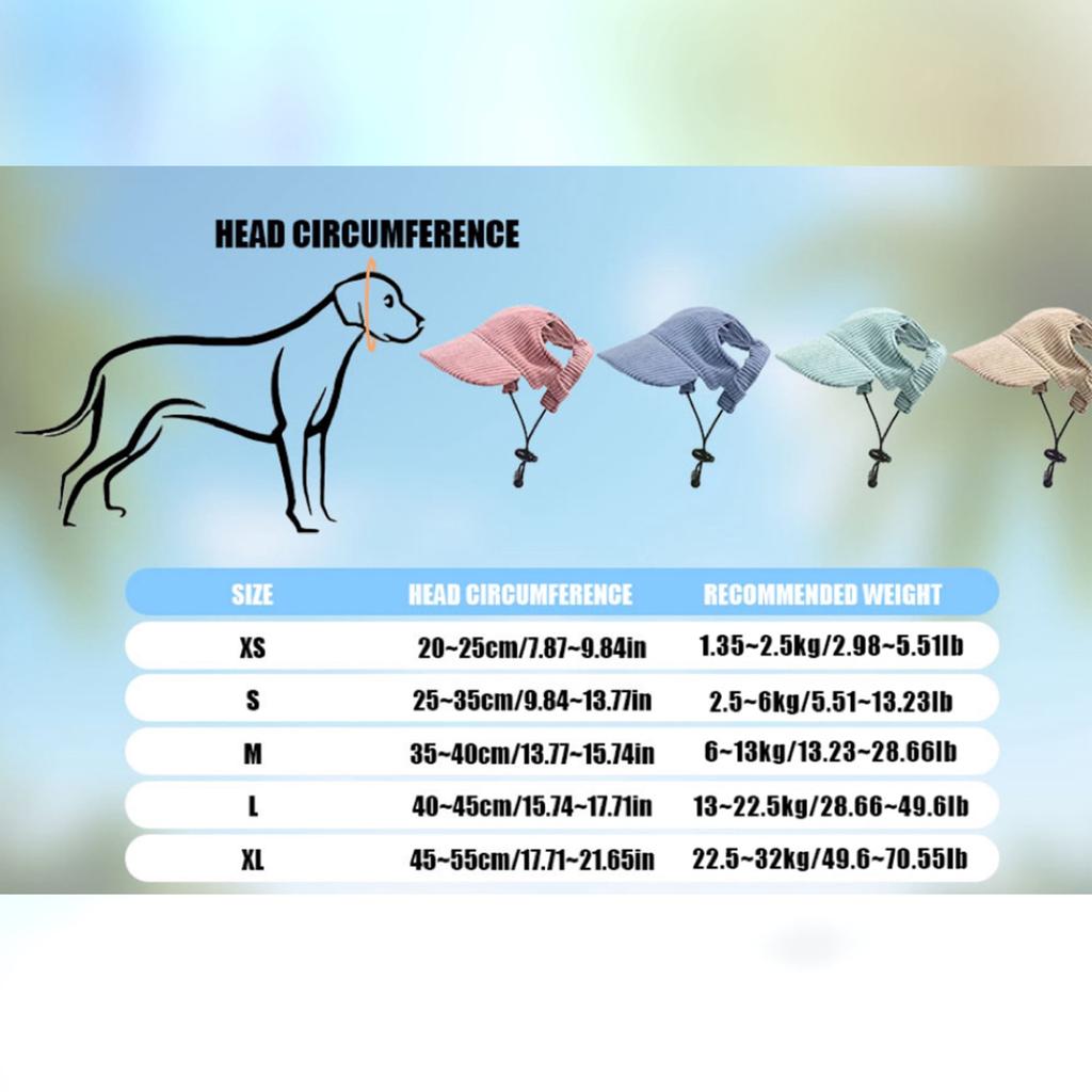 Dog Baseball Hat, Color Sun Visor Hat for Dogs & Cats, Summer & Fall Beach Headwear for Puppies & Kittens, Outdoor Sun Protection