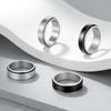Stainless Steel Rotating Decompression Rings for Couples: Modern and Stylish