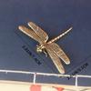 Vintage Brass Dragonfly Figurine - Antique-Style Home & Office Desk Decor, Creative Tea Pet Collectible