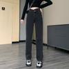 Waisted High Women Spring Summer Wide Leg Jeans Straight Pant Ladies Denim Long Pants Casual Loose Trousers