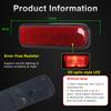 For Jeep Grand Cherokee WJ 1999~2005 56022639AA 56022638AA Left Right Rear Bumper Reflector Light Brake Warning Lamp Red Lens