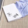 New Haute Couture Colorful Shell & White Shell Men's French Metal Cufflinks