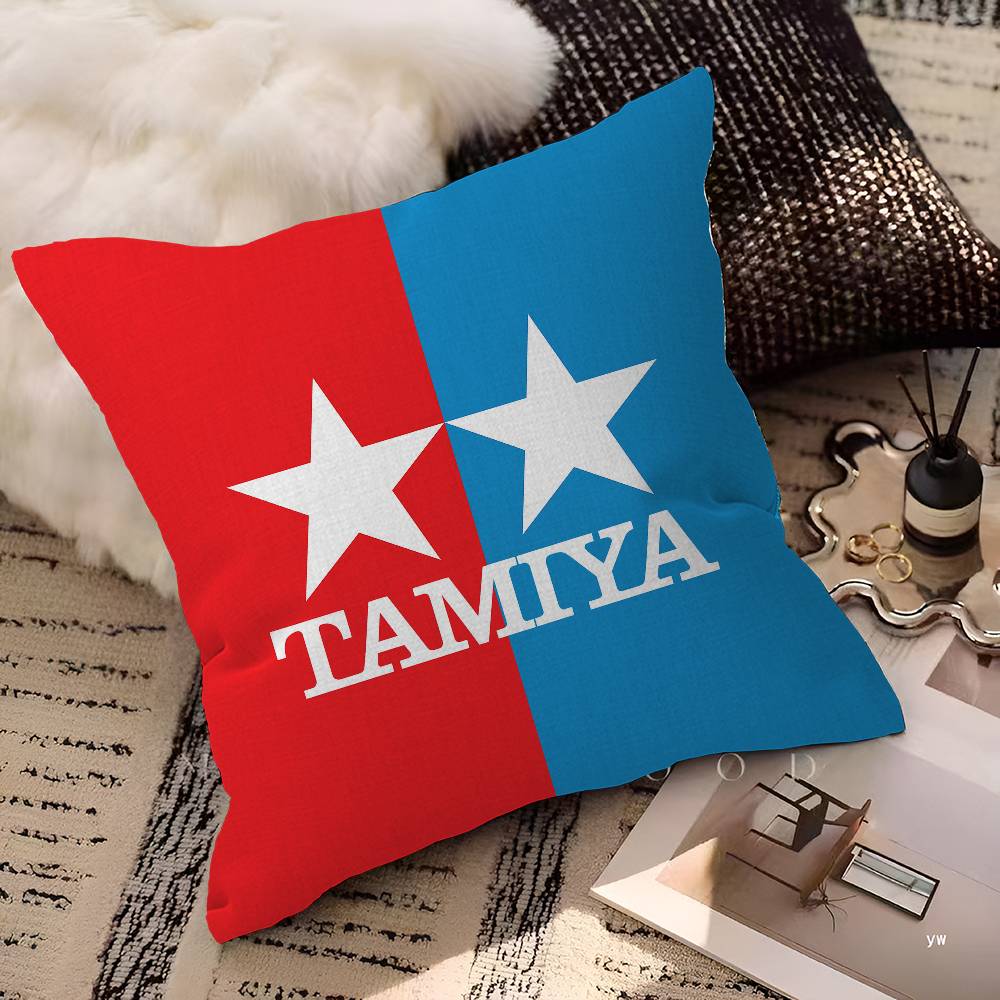T-Tamiya Logo Pillowcase Toon Gift Cushion Cover Bedroom Home Sofa Chair Seat Decor Pillow Case
