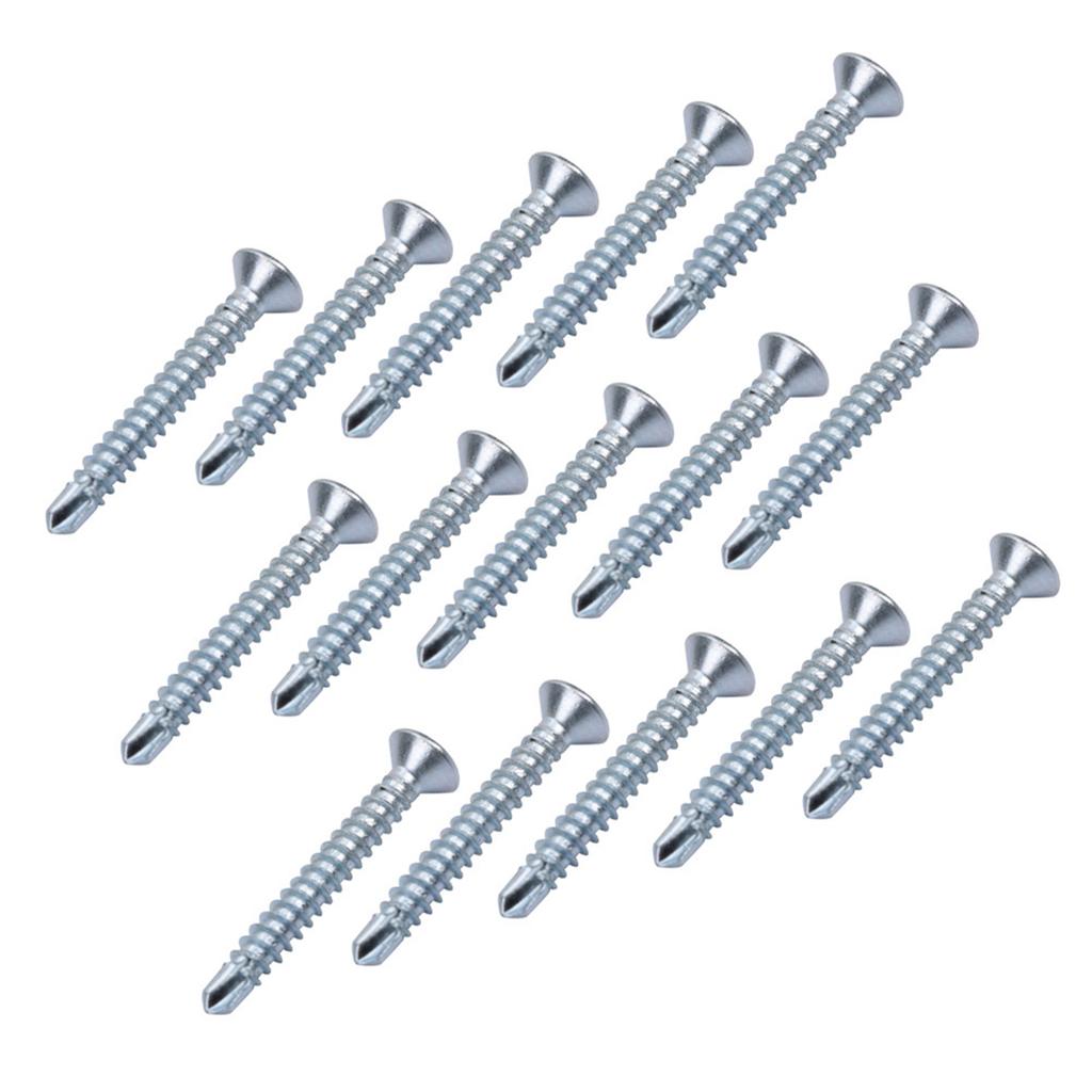 50 stk M4.2 Flathode Selvborende Selvskjærende Skruer Borehale Skruesett (M4.2*38)