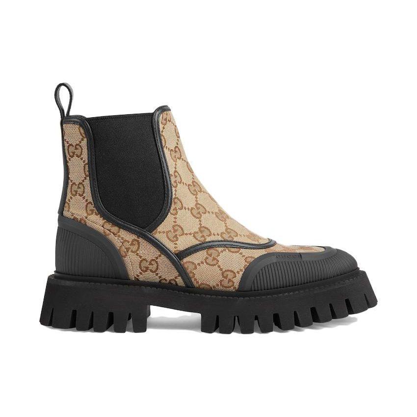 Gucci Wmns Ankle Boot 'GG Canvas - Beige Ebony' Women's 751711 FABSQ 9751