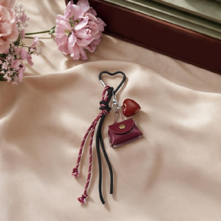 Trendy Heart Tassels Bows Keychain for Women’s Bags and Accessories Sophisticated Korean Aesthetic Bag Pendant