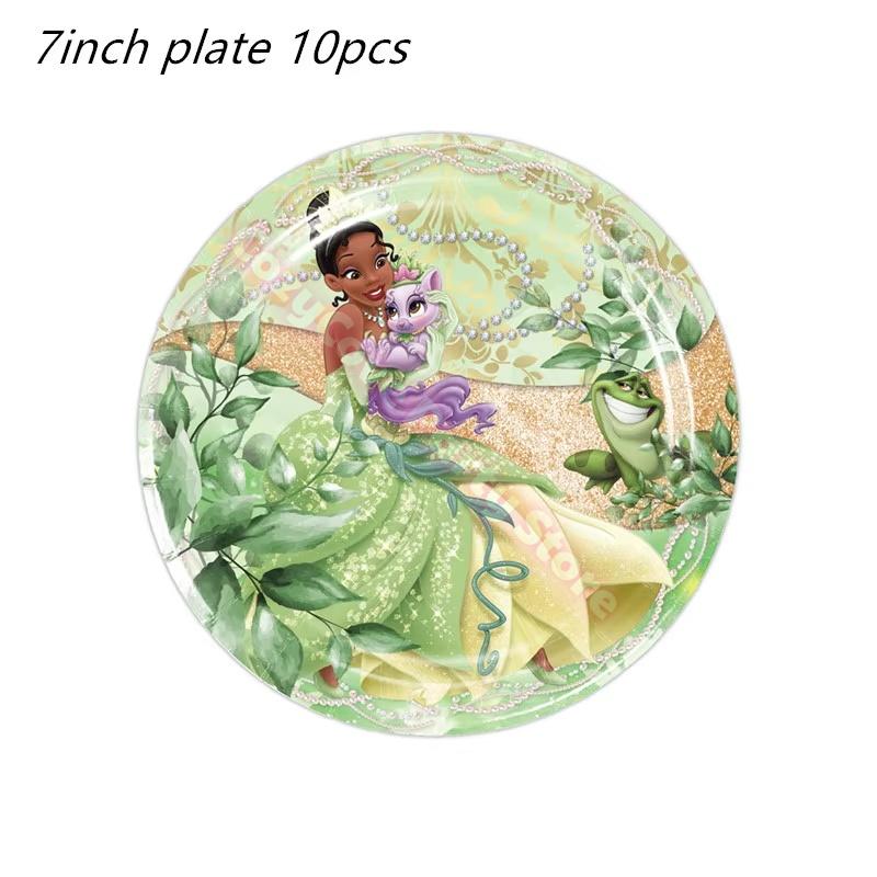 Frog Tiana Princess Party Decoration Set Paper Cup Plate Napkin Balloons Kids Girl Birthday Surprise Gift Baby Shower Photo Prop