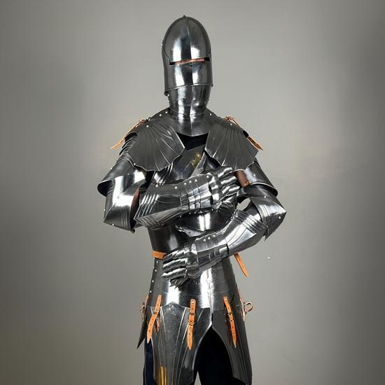 Německá gotická zbroj Středověký rytíř Poloviční zbroj oblek 15. století Larp Cosplay zbroj Nejlepší dárek pro něj