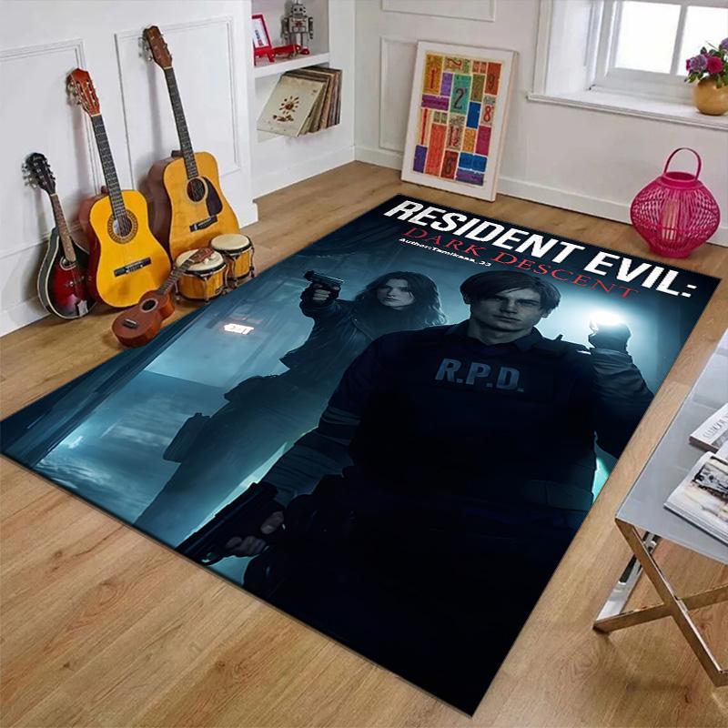 Resident Evil Printed Area Rug Carpet for Bedroom Living Room Home Decor Rugs Mat Non Slip Mat Rug for Bedside