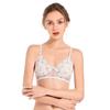 Mesh Trendy Floral Ear-free Underwear Thin Section Steel Ring-free Spaghetti Straps Double-breasted Bra Triangle Cup