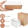 100pcs Baking Rectangular Paper Plastic Box, Towel Roll Cake Sandwich, Meat Floss, Scallop, Baking Box for Cakes