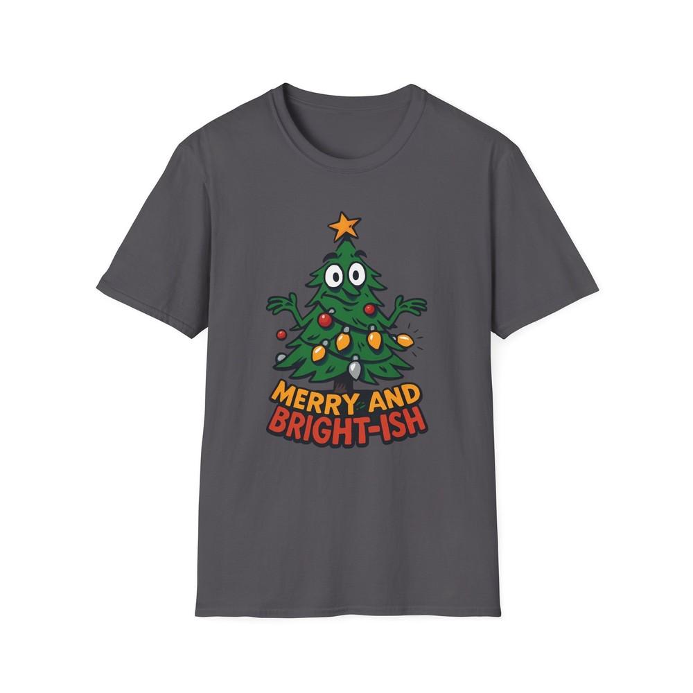 

Unisex Softstyle T-Shirt Funny Christmas Tree Tangled Lights Ornaments Holiday 4XL