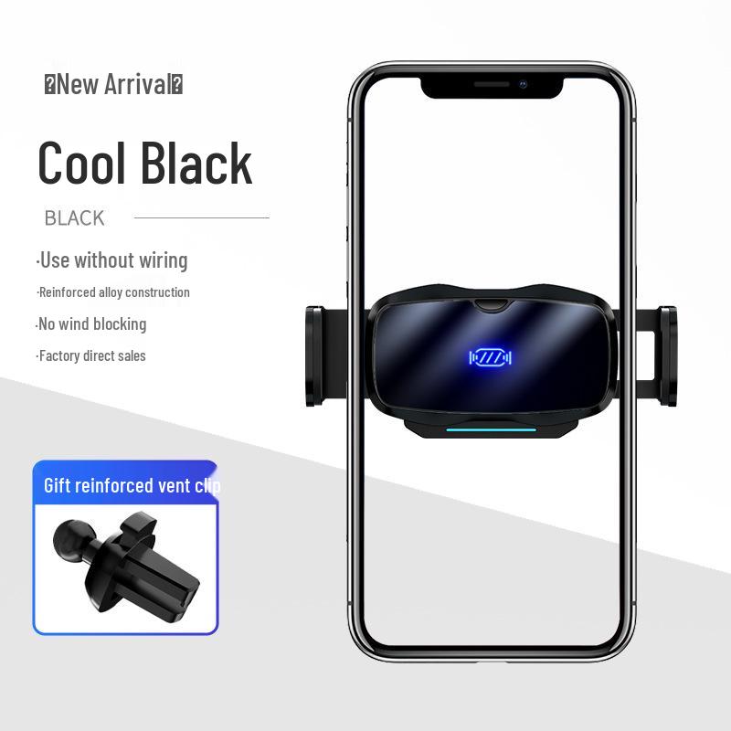 Magic Clip D7: Smart Car Phone Holder with Metal Induction and Auto-Clamp Air Vent Mount for Navigation